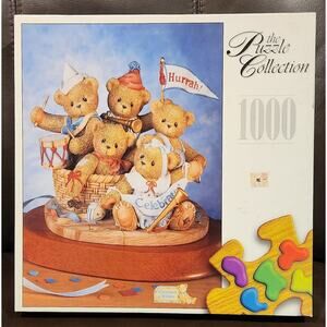 1998 Sealed New Celebrate 1000 pc Cherished Teddies Rose Art Made in USA Puzzle